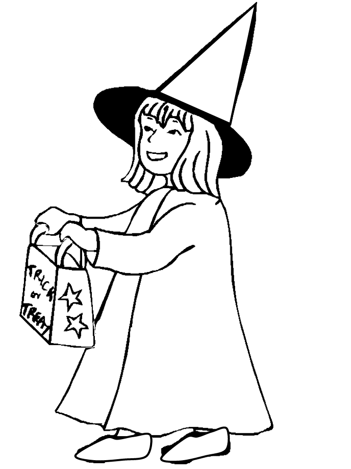 Treater Halloween Coloring Page