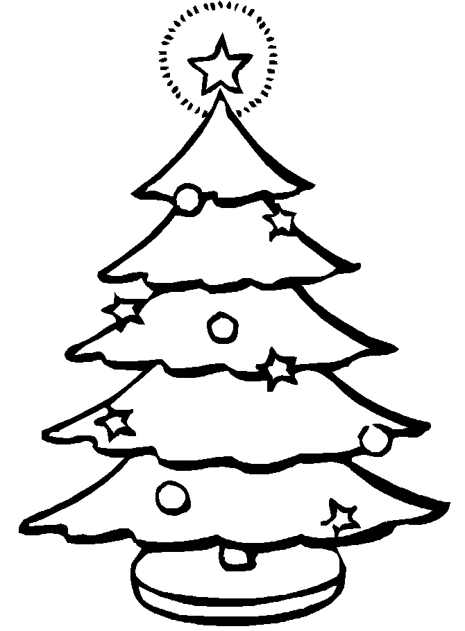 Tree Christmas Coloring Page