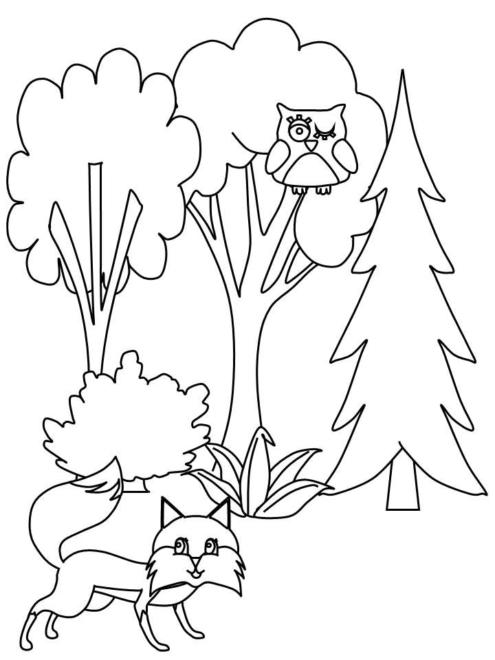 Trees Printable Coloring Pages - Printable World Holiday