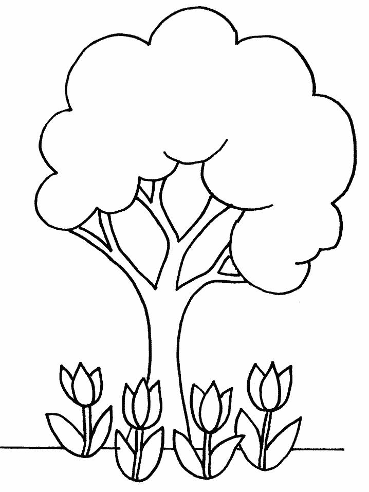 Tree3 Trees Coloring Pages | Coloring Page Book