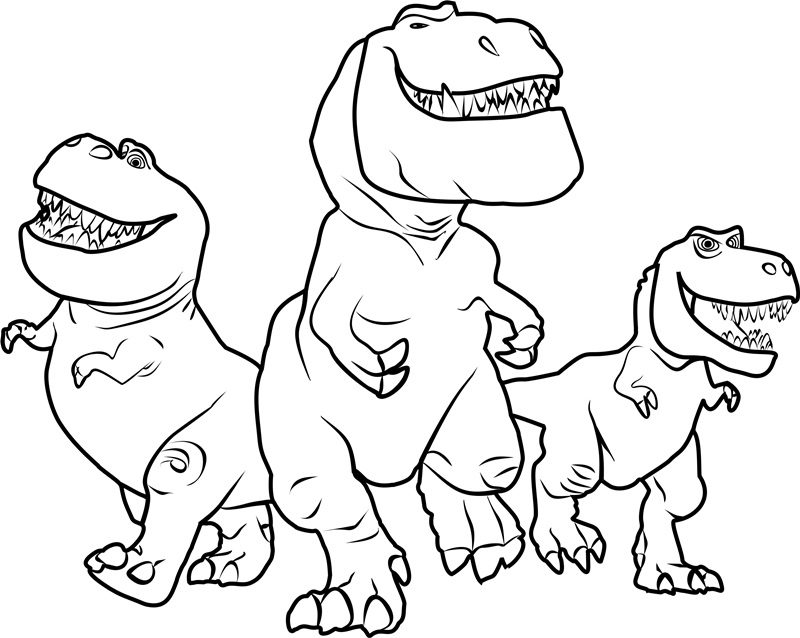 trex dinosaur coloring pages
