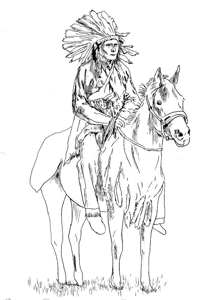 tribal ceremony horse coloring pages