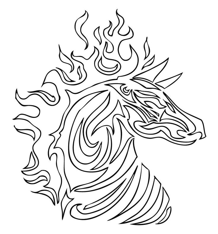 tribal coloring pages horse
