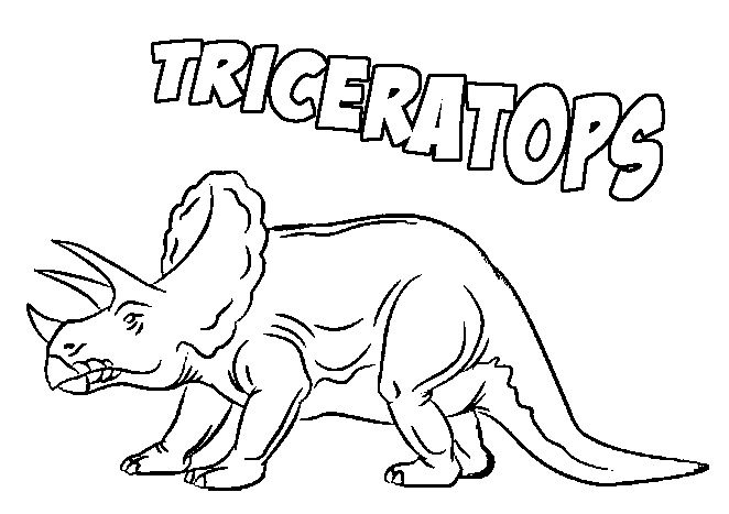 Triceratops Coloring Page coloring page & book for kids.