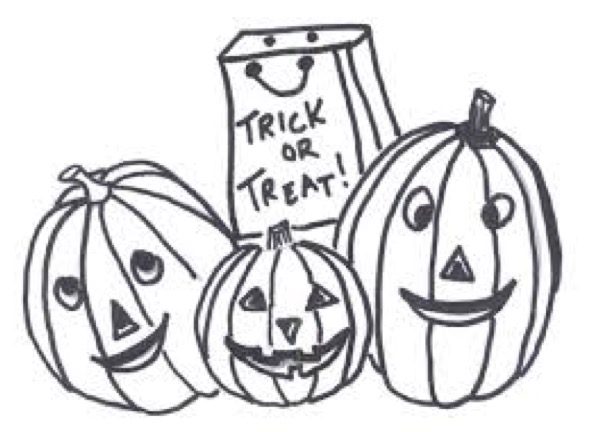 Trick or Treat coloring page