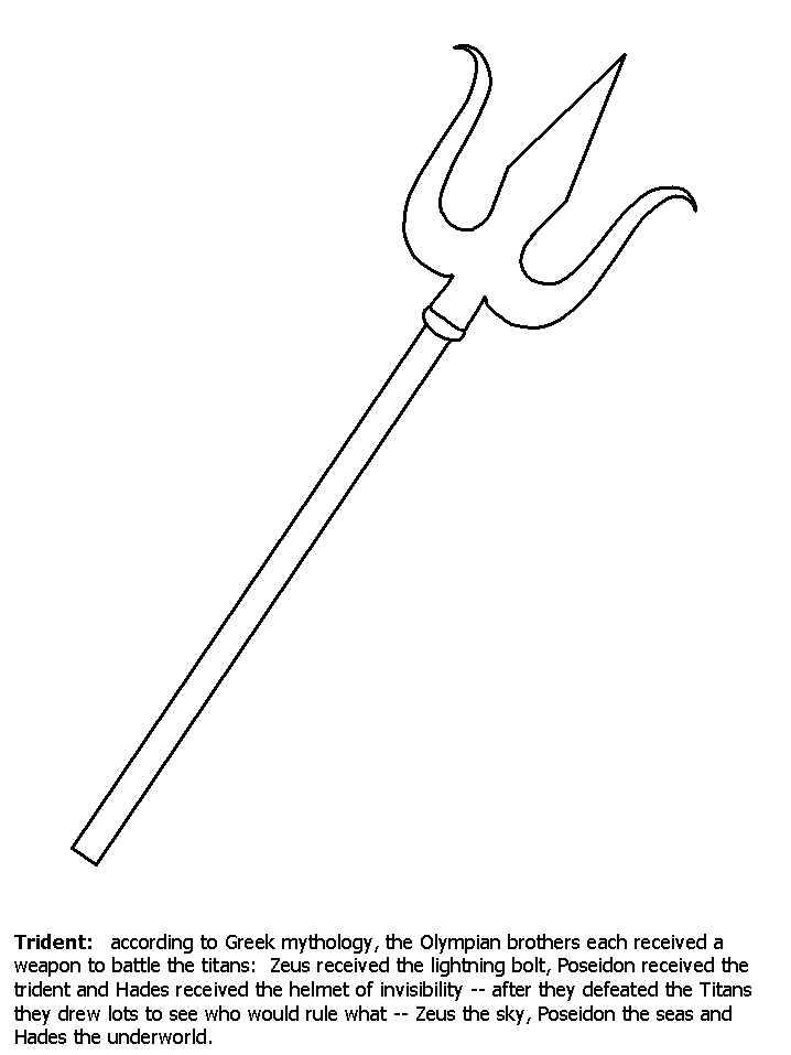 Trident Greek Coloring Pages