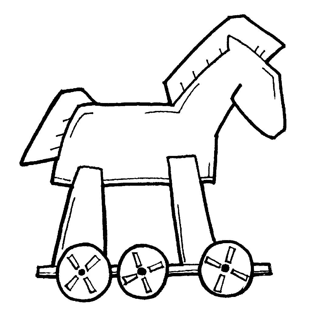 trojan horse coloring pages for kids