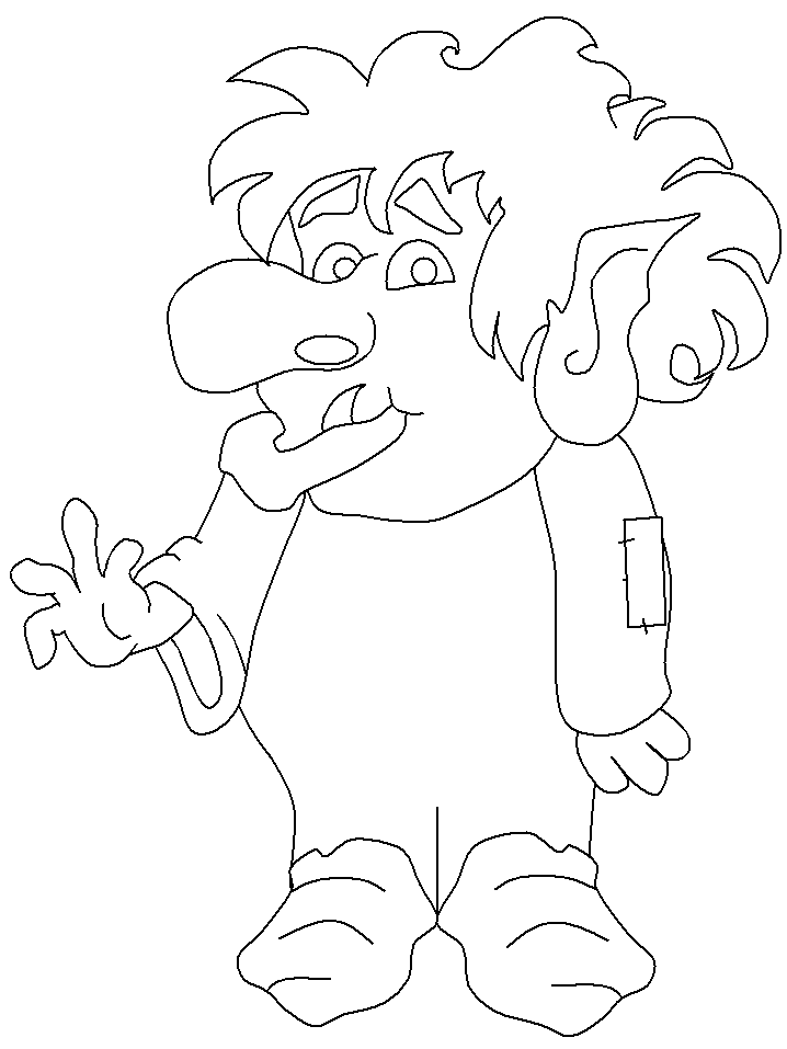 Trolls Monster Coloring Page For Kids