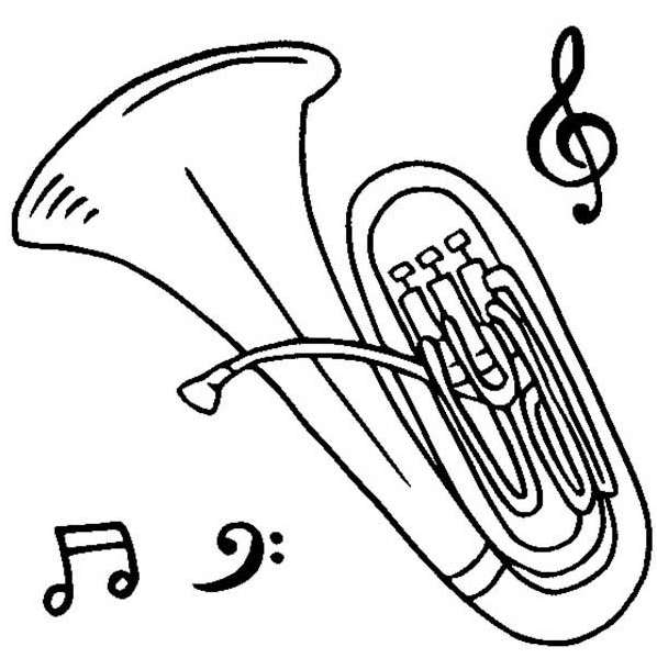 Tuba Coloring Page