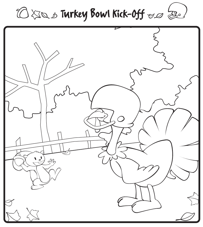 Turkey Bowl coloring page
