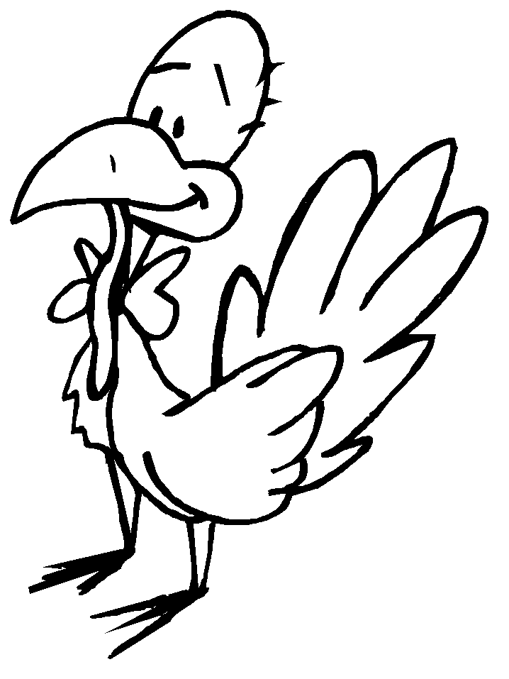 Bald Turkey Coloring Pages