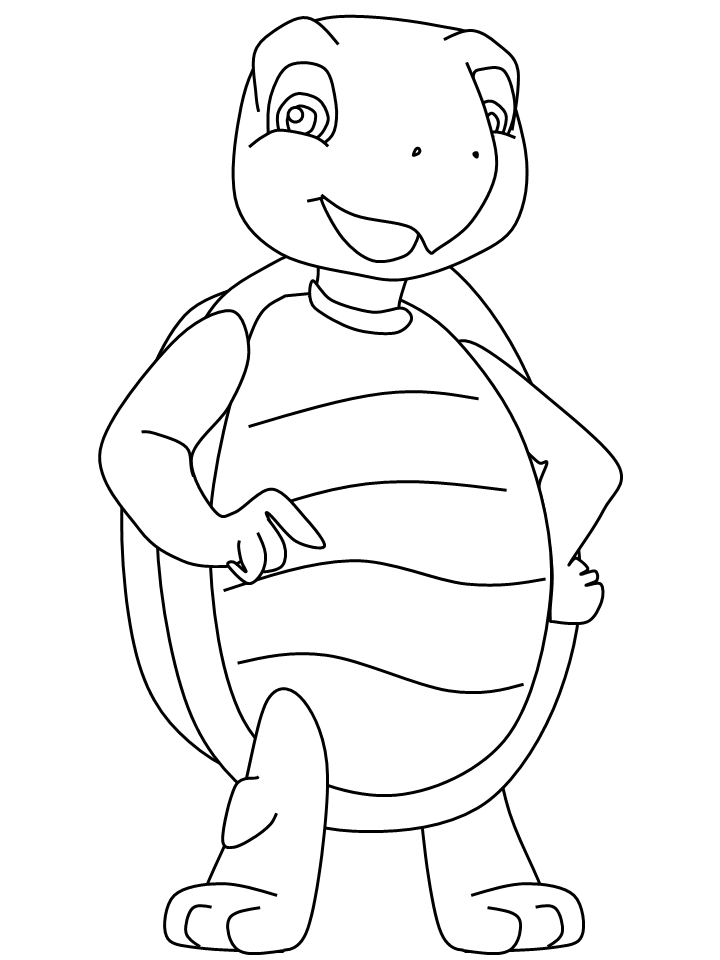 Standing Turtle Coloring Pages
