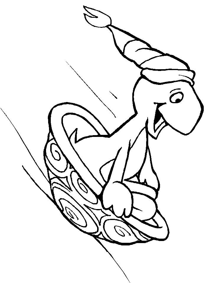 Turtle Winter Coloring Pages