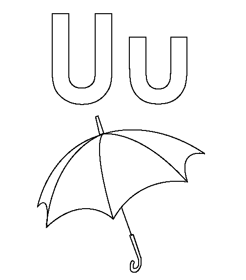 Letter U Coloring Page