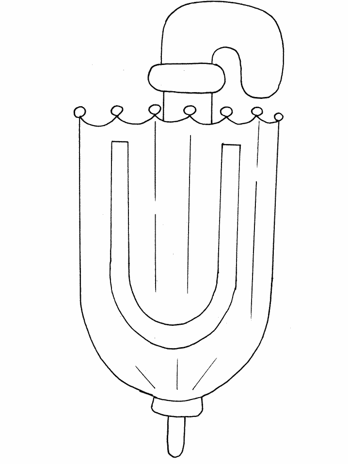 U Umbrella Alphabet Coloring Pages