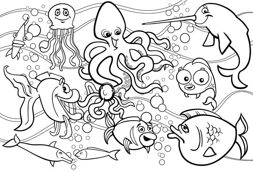 Under Water Ocean Coloring Pages