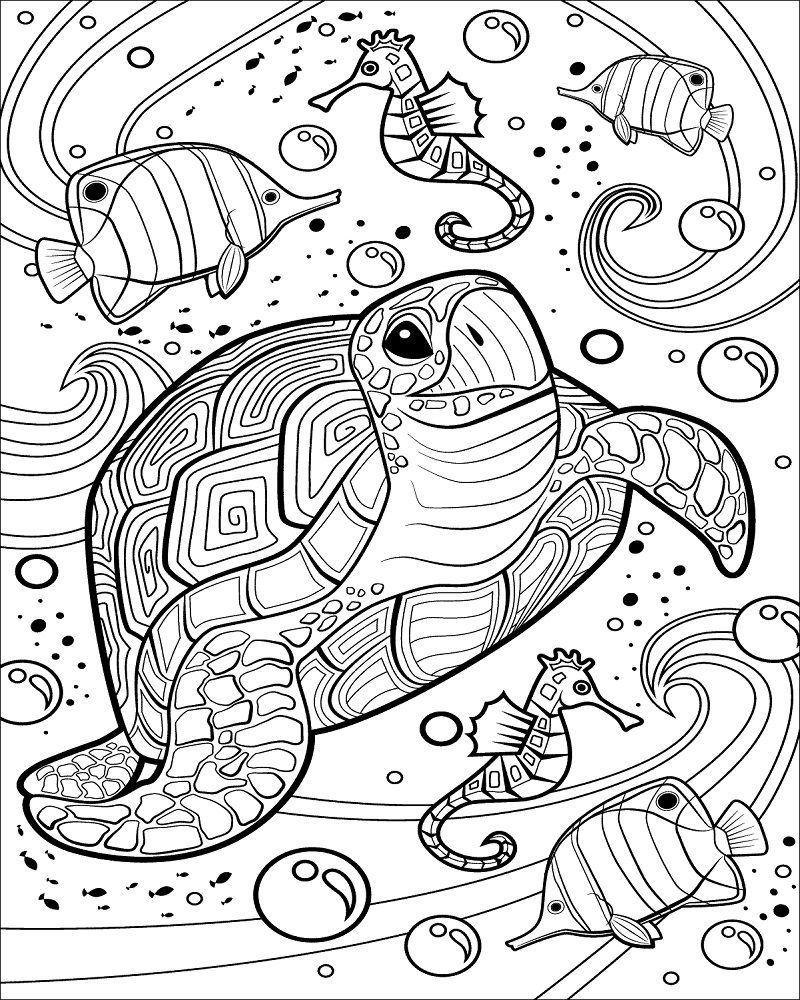 under water theme coloring pages