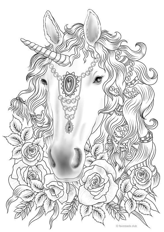 unicorn adult coloring pages