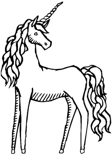 Unicorn Horse Coloring Page coloring page & book for kids.