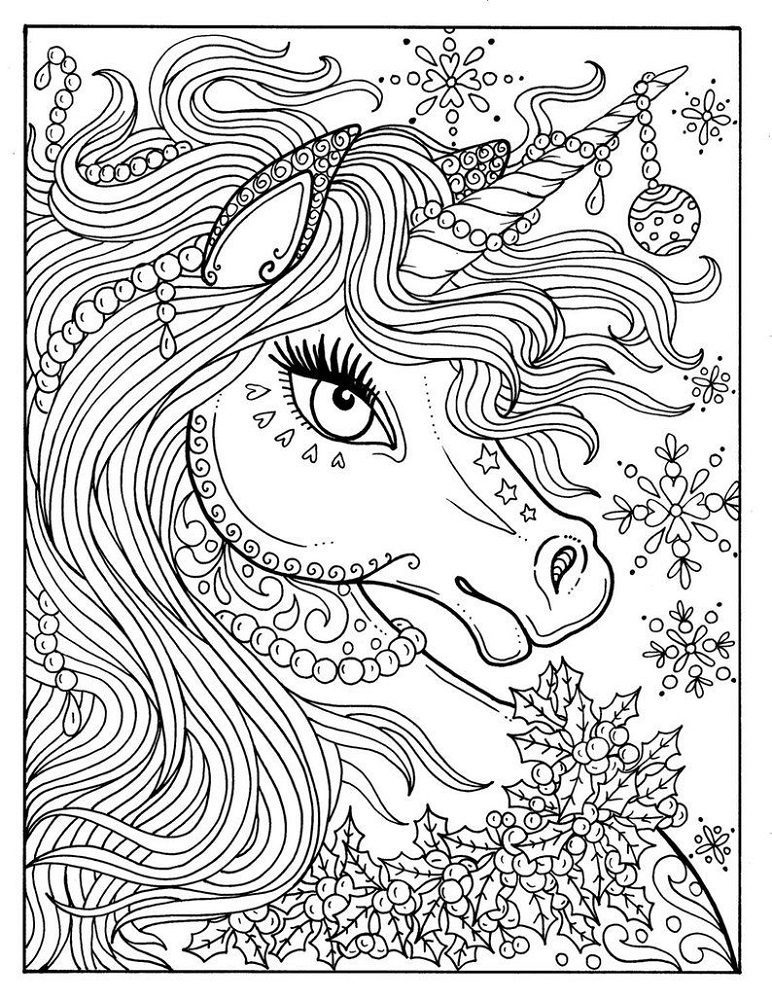 unicorn coloring pages for adults