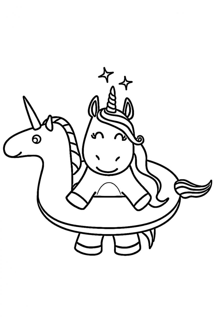 unicorn cute coloring pages