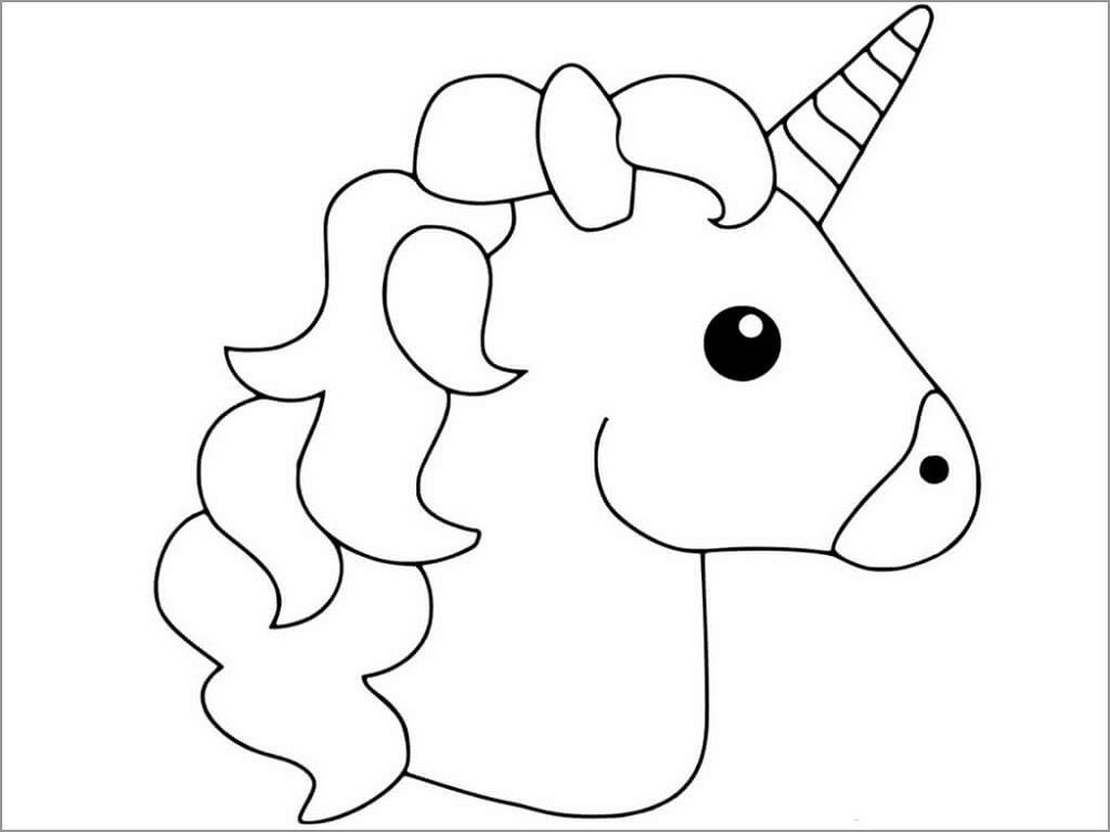 unicorn easy coloring pages