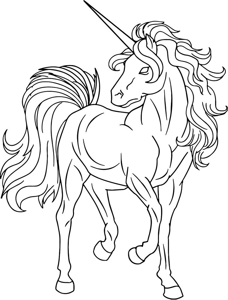 unicorn horse coloring pages