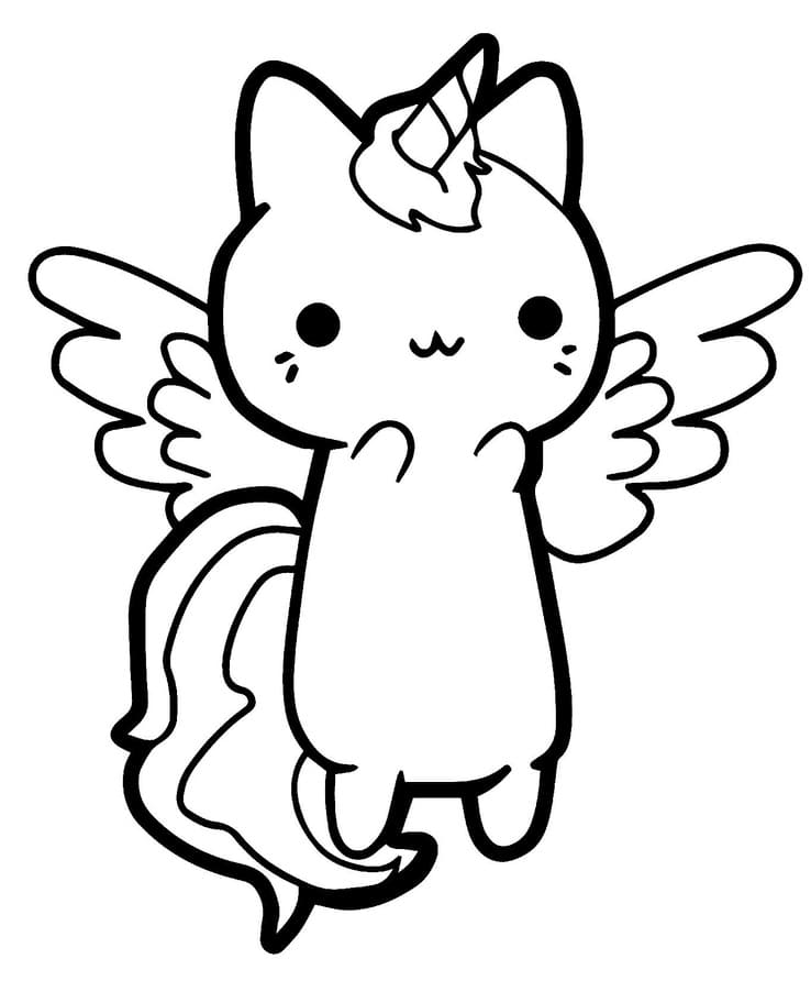 unicorn kitty coloring pages