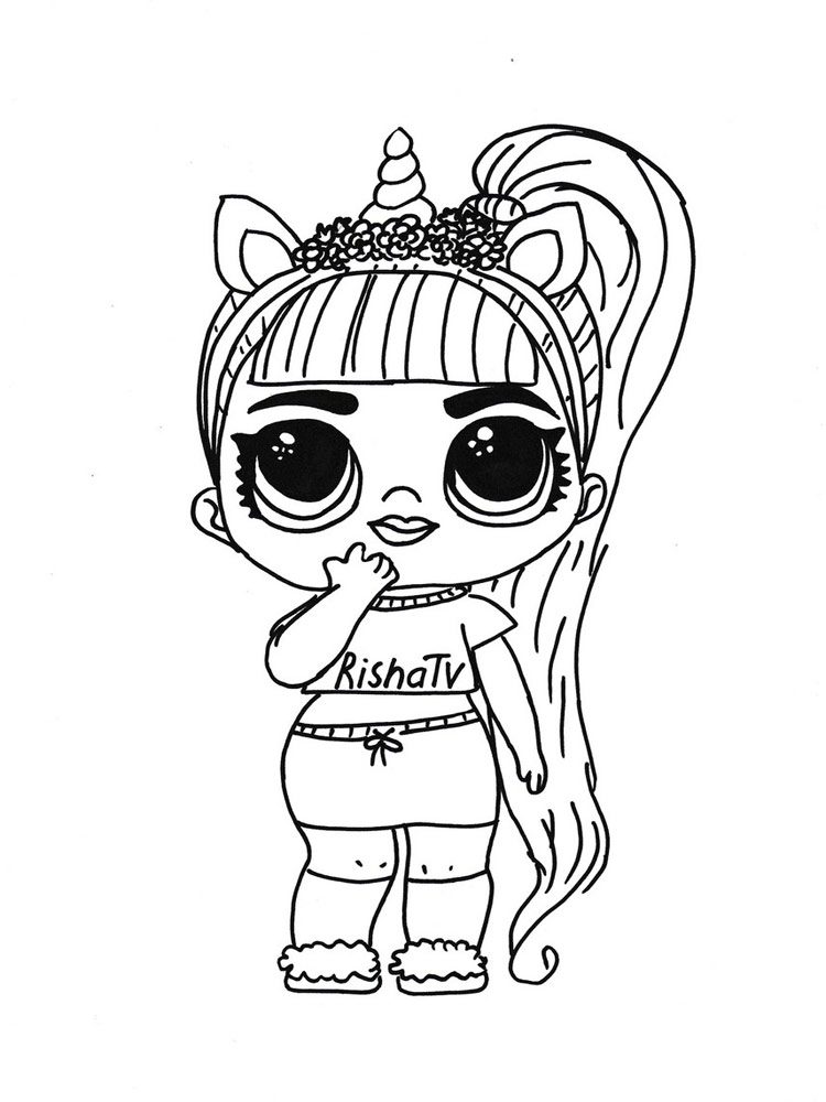 unicorn lol coloring pages