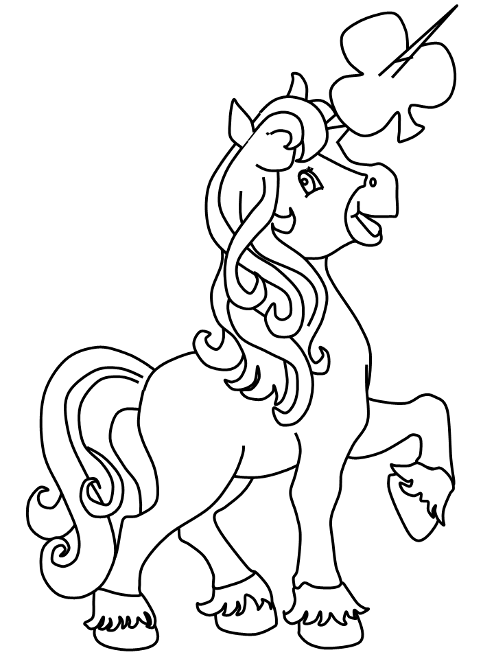 Unicorn Patrick Coloring Pages