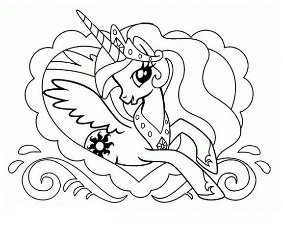 unicorn princess coloring pages