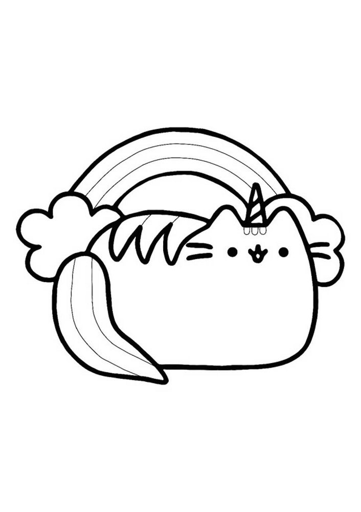 unicorn pusheen coloring pages