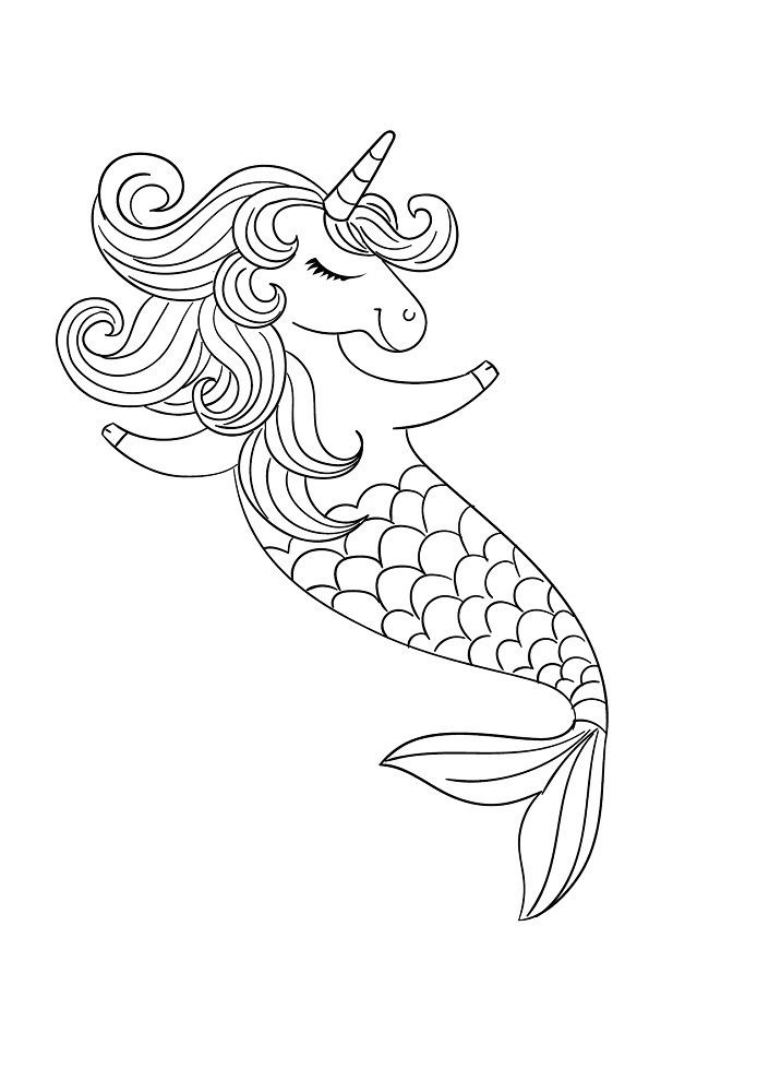 unicorn water coloring pages