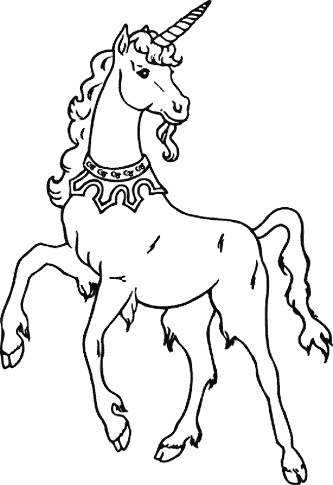 King Unicorn Coloring Pages For Kids