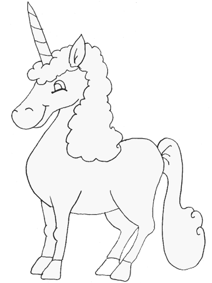 Unicorn Fantasy Coloring Page For Kids