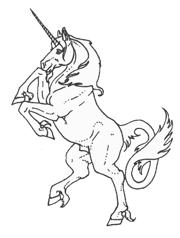 Unicorn Fantasy Coloring Page Free