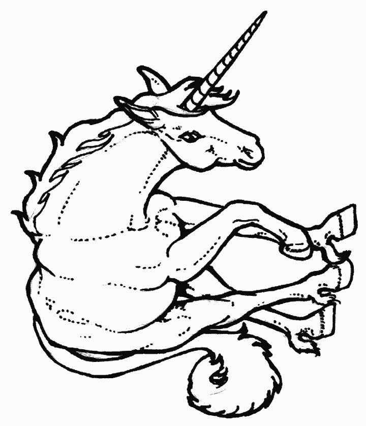 Unicorn Fantasy Coloring Pages Free