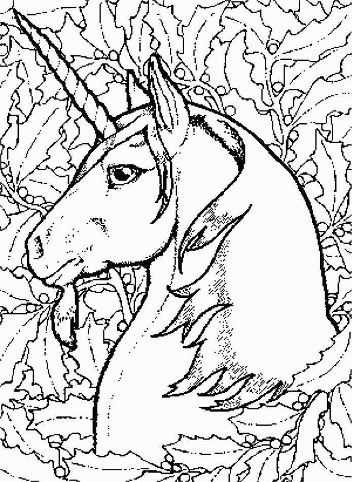 Unicorn Fantasy Coloring Page