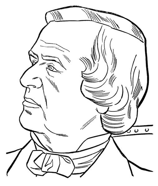 President Andrew Johnson Coloring page