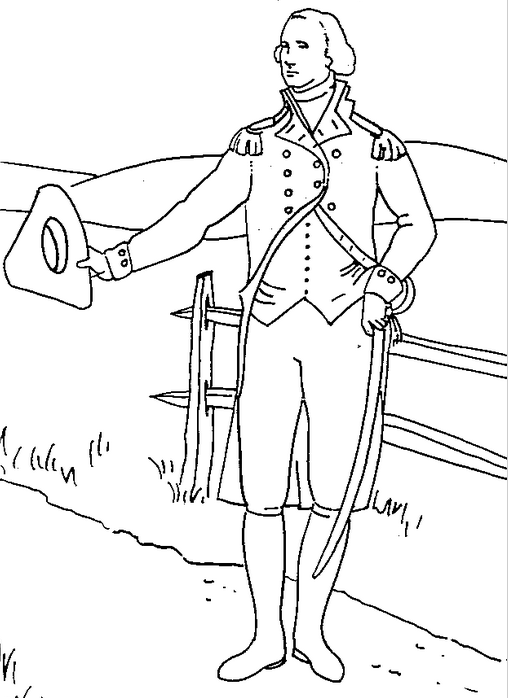 US President George Washington Coloring Page & coloring book. Find your