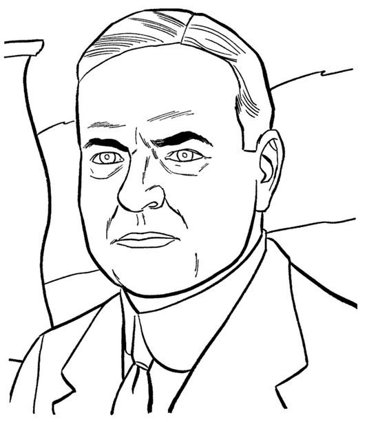President Herbert Hoover Coloring Page