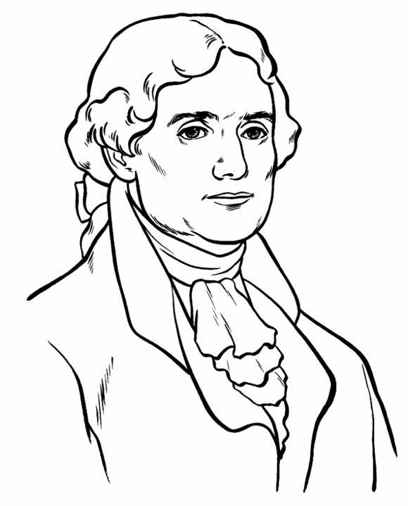 Thomas Jefferson Coloring Page