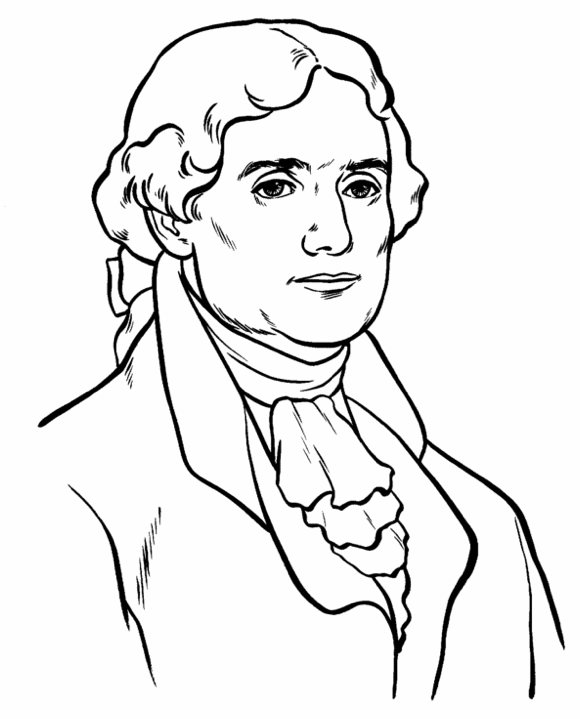 Thomas Jefferson Coloring Page