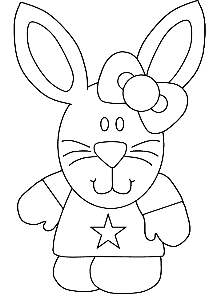 USA Rabbit Coloring Pages