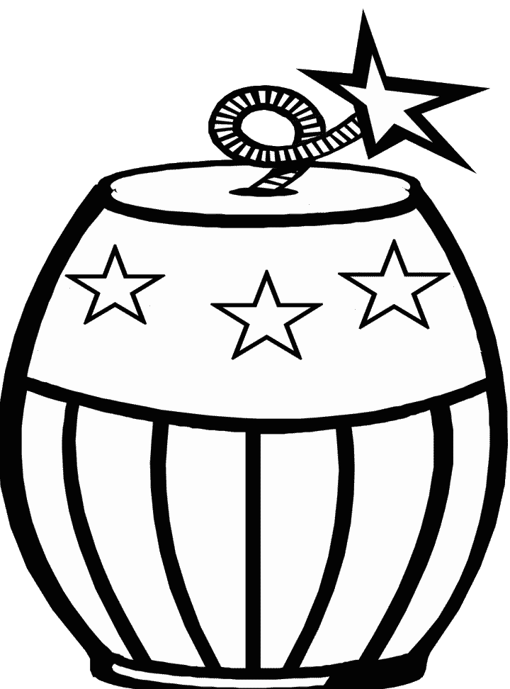 USA Barrel Dynamite Coloring Page