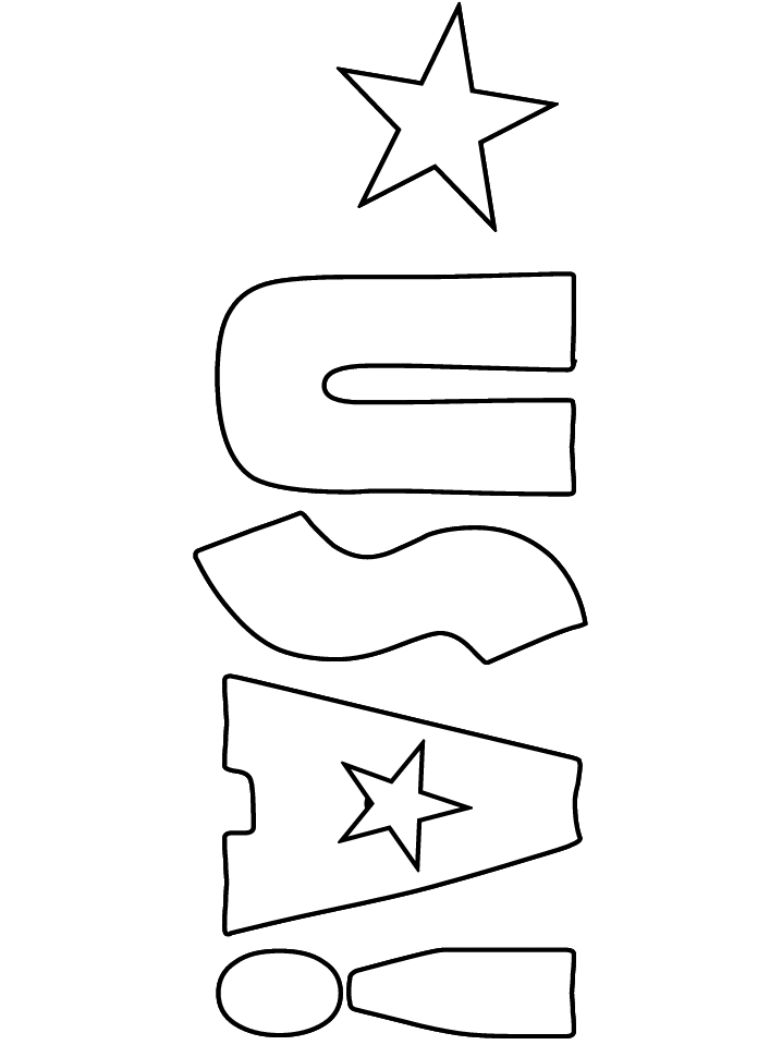 USA Star Coloring Pages