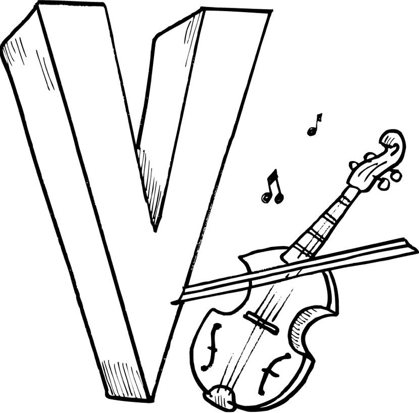 V coloring page