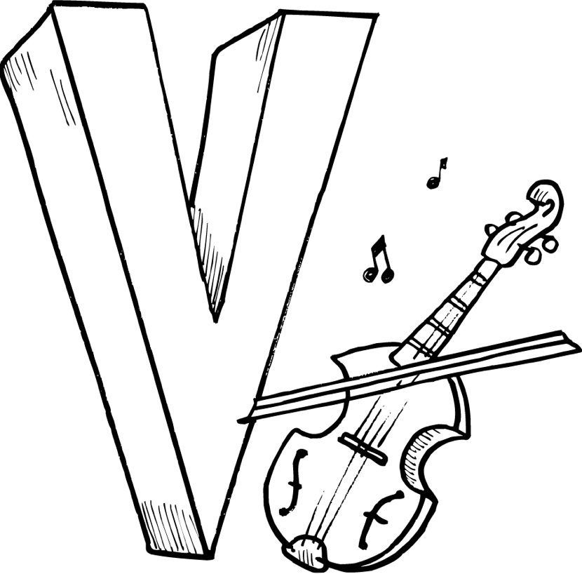 V coloring page