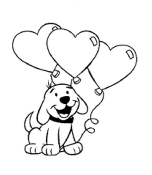 Valentine Day Dog Coloring Page & coloring book. Find your favorite.