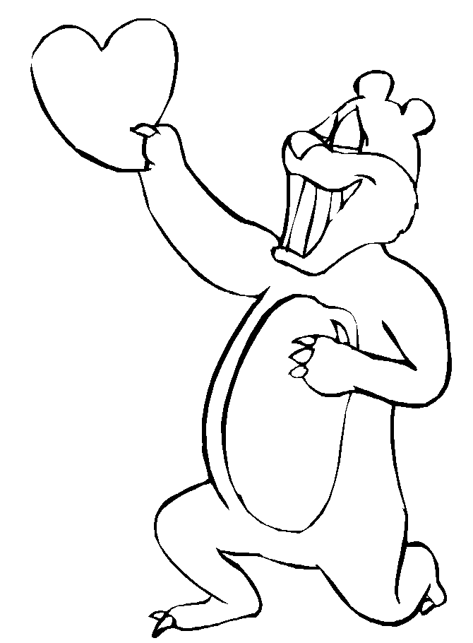 Valentine Bear Drawing